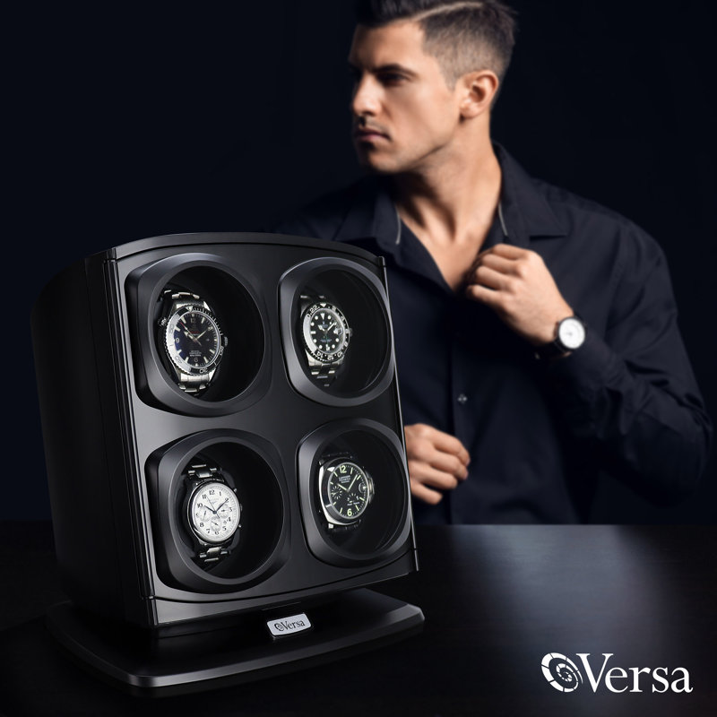 JP Commerce Versa Automatic Quad Winder Watch Box & Reviews